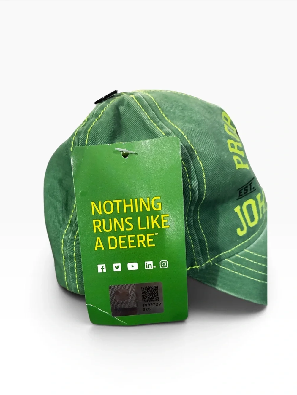 John Deere Green and Yellow Kids' Tractor Hat